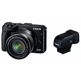 【中古】「非常に良い」Canon ミラーレス一眼カメラ EOS M3 レンズEVFキット(ブラック) EF-M18-55mm F3.5-5.6 IS STM 付属 M3BK-1855ISSTMLEVFK(ミラーレス一眼)