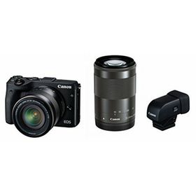 【中古】「非常に良い（無料延長保証）」Canon ミラーレス一眼カメラ EOS M3 ダブルズームEVFキット(ブラック) EF-M18-55mm F3.5-5.6 IS STM EF-M55-200mm F4.5-6.(ミラーレス一眼)