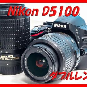 Nikon D5100⭐️スマホに転送♪⭐️届いてすぐ使える！⭐️ダブルレンズ