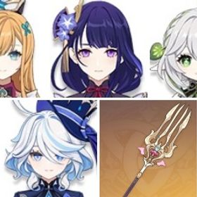 モナ+ナヒーダ+フリーナ+雷電将軍+アモスの弓+香りのシンフォニスト+風鷹剣+ディシア1凸+エスコフ | 原神のアカウントデータ、RMTの販売・買取一覧