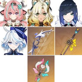 天空の翼+夜蘭5凸+シロネン+天空の脊+フリーナ+ヴィヴィッド ハート+若水+岩峰を巡る歌+天空の刃 | 原神のアカウントデータ、RMTの販売・買取一覧