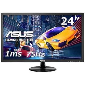 【中古】ASUS ゲーミングモニター VP248H 24インチ/フルHD/1ms/75Hz/HDMI,D-Sub/ブルーライト軽減/フリッカーフリー/VESA対応/スピーカー/3年保証