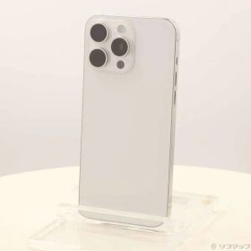 〔中古品〕 iPhone15 Pro Max 256GB ホワイトチタニウム MU6Q3J／A SIMフリー【297】