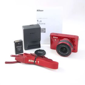 【シャッター数1610回】 ニコン Nikon1 J1 レッド + 1NIKKOR 10-30mm VR レンズセット