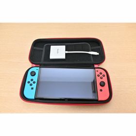 美品 Nintendo Switch 有機EL + ケース + ドックアダプター(家庭用ゲーム機本体)
