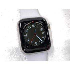 中古 Apple Watch Series5 GPS + Cellular 40mm ステンレススチールケース ホワイトスポーツバンド MWX42J/A Model:A2156 ※バッテリ残量少なめ