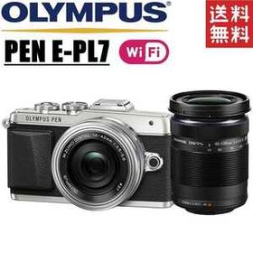 オリンパス OLYMPUS PEN E-PL7 ダブルレンズキット ブラック ミラーレス 一眼レフ 中古