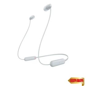【マラソン最大46倍】ソニー ワイヤレスイヤホン WI-C100:Bluetooth対応/25時間スタミナ/IPX4防滴/DSEE搭載 ホワイト WI-C100 WZ