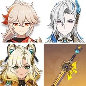 岩峰を巡る歌+ディシア+刻晴+夢見月瑞希+ヌヴィレット+狼の末路+七七+ジン+楓原万葉+ティナリ1凸 | 原神のアカウントデータ、RMTの販売・買取一覧