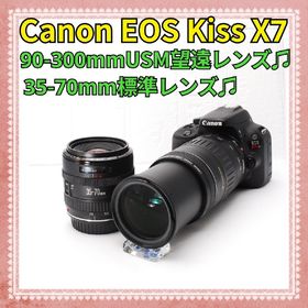 キヤノン(Canon)のCanon EOS Kiss X7✨ダブルレンズ✨望遠レンズ付(デジタル一眼)
