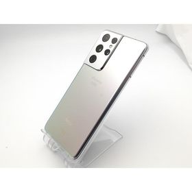 【中古】SAMSUNG docomo 【SIMロック解除済み】 Galaxy S21 Ultra 5G ファントムシルバー 12GB 256GB SC-52B【ECセンター】保証期間１ヶ月【ランクB】