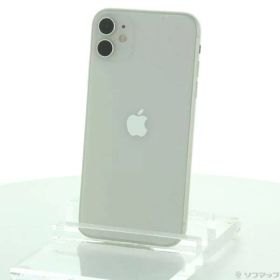 〔中古品〕 iPhone11 64GB ホワイト MWLU2J／A SIMフリー【247】