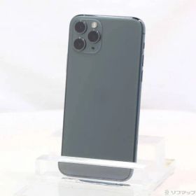 〔中古品〕 iPhone11 Pro 64GB ミッドナイトグリーン MWC62J／A SIMフリー【258】