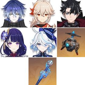 雷電将軍+フリーナ+楓原万葉+凛流の監視者+寝正月の初晴+風鷹剣+リオセスリ1凸+静水流転の輝き+フ | 原神のアカウントデータ、RMTの販売・買取一覧