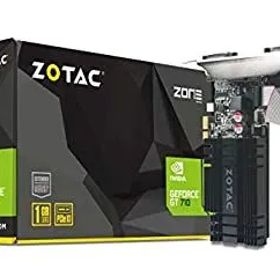 【中古】 ZOTAC GeForce GT 710 1GB DDR3 PCIE x 1 DVI HDMI VGA ロープロファイルグラフィックカード (ZT-71304-20L)