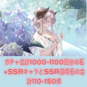 ガチャ合計1000-1100回分の石 +SSRキャラとSSR召喚石の合計110-150体 | グラブルのアカウントデータ、RMTの販売・買取一覧