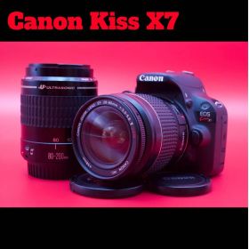Canon EOS Kiss X7 ダブルレンズセット✨スマホ転送✨最軽量一眼