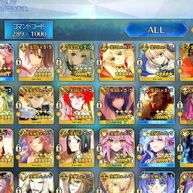 【星5宝具5⭐️31体】完凸カレスコ5枚✨完凸黒の聖杯6枚✨看板娘4枚(無凸） | FGOのアカウントデータ、RMTの販売・買取一覧