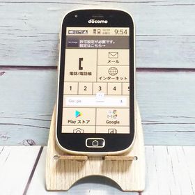 docomo F-03K ゴールド らくらくスマートフォン me 本体 白ロム SIMロック解除済み SIMフリー B535687