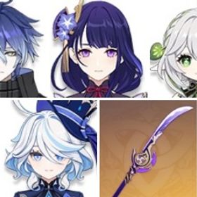 ナヒーダ+雷電将軍+フリンズ1凸+草薙の稲光+天空の脊+フリーナ+山の王の長牙+天空の巻+アモスの弓 | 原神のアカウントデータ、RMTの販売・買取一覧