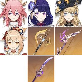 ディシア+ティナリ+ナヴィア1凸+宵宮1凸+ジン+天空の刃+雷電将軍2凸+八重神子+裁断+飛雷の鳴弦 | 原神のアカウントデータ、RMTの販売・買取一覧