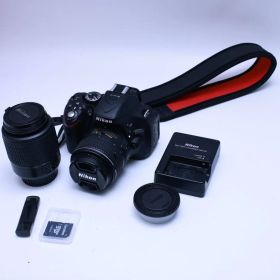 Nikon D5200 一眼レフデジタルカメラ 電池 充電器 標準望遠レンズ付