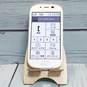 富士通 らくらくスマートフォン3 F-06F docomo ホワイト 本体 白ロム B190648