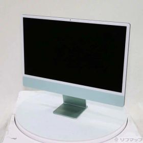 【中古】Apple(アップル) iMac 24-inch Mid-2021 MGPJ3J／A Apple M1 8コアCPU_8コアGPU 8GB SSD512GB グリーン 〔macOS Big Sur v11〕 【344-ud】