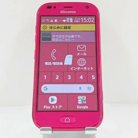 らくらくスマートフォン me F-01L ドコモ ピンク 送料無料 本体 c12243 【中古】