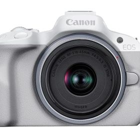 Canon ミラーレス一眼カメラ EOS R50 標準ズームレンズキット(RF-S18-45) ホワイト/APS-C/約376g EOSR50WH-1845ISSTMLK