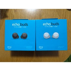 新品未開封 echo buds 第2世代 ワイヤレスイヤホン ブラック&ホワイト(ヘッドフォン/イヤフォン)
