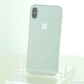 〔中古品〕 iPhoneX 64GB シルバー MQAY2J／A SIMフリー【297】