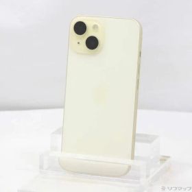 〔中古品〕 iPhone15 128GB イエロー MTMK3J／A SIMフリー【377】
