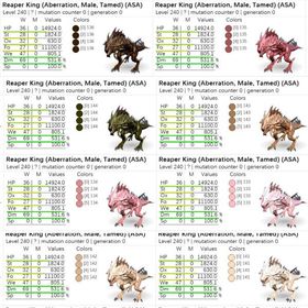 🎨 リーパーキング全140カラー✨ 即納OK／高レベル・高ステ個体も多数出品中！ | ARK Survival Evolvedのアカウントデータ、RMTの販売・買取一覧