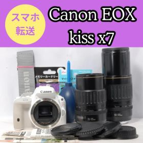 CANON EOS Kiss X7✨人気カラーホワイト✨ダブルレンズ