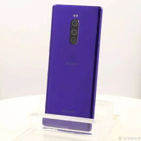 〔中古品〕 Xperia 1 64GB パープル SO-03L docomoロック解除SIMフリー【352】