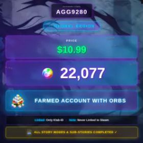 海外 |22,077 オーブ 💎 | steam レディアカウント 💫 |10.99$ のみ!AGG9280