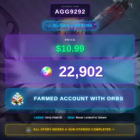 海外 |22,902 オーブ 💎 |プレイされたことがない steam 🔥 |10.99$ のみ!AGG9292