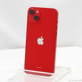 〔中古〕Apple(アップル) iPhone14 Plus 128GB プロダクトレッド MQ4F3J／A SIMフリー〔349-ud〕