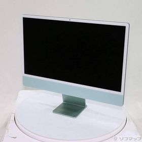〔中古〕Apple(アップル) iMac 24-inch Mid-2021 MGPJ3J／A Apple M1 8コアCPU_8コアGPU 8GB SSD512GB グリーン 〔macOS Big Sur v11〕〔344-ud〕