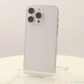 〔中古品〕 iPhone15 Pro Max 256GB ホワイトチタニウム MU6Q3J／A SIMフリー【297】