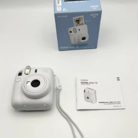 中古 富士フイルム Instax Mini 12 インスタントカメラ - クレイホワイト