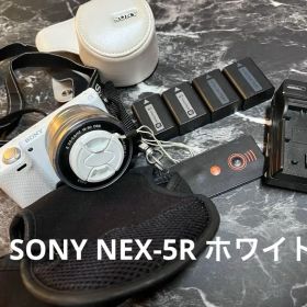 SONY NEX-5Rホワイト 一眼レフカメラ バッテリー×4 自撮りスイッチ等