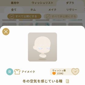 リヴリーアイランド 冬の空気を感じている瞳 ￥400 | リヴリーアイランドのアイテム、RMTの販売・買取一覧