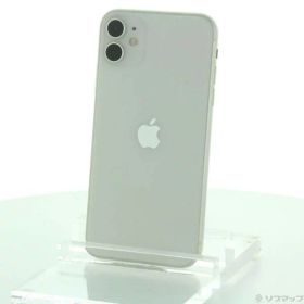 【中古】Apple(アップル) iPhone11 64GB ホワイト MWLU2J／A SIMフリー 【247-ud】