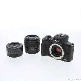 〔中古品〕 EOS Kiss M (ブラック) ダブルレンズキット【258】