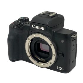 Canon EOS Kiss M50 EF-M 15-45mm F3.5-6.3 22mm F2 ダブルズームキット ブラック キヤノン ミラーレス一眼 カメラ 中古 T10596268