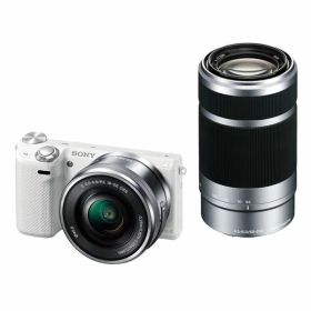 【中古】【1年保証】【美品】SONY NEX-5T ダブルズームレンズキット (PZ 16-50mm + E 55-210mm) ホワイト [NEX-5TY]