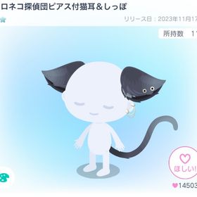クロネコ探偵団ピアス付猫耳&しっぽ | ピグパ(ピグパーティ)のアカウントデータ、RMTの販売・買取一覧