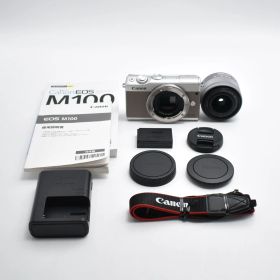 B#10113 Canon ミラーレス一眼カメラ EOS M100 EF-M15-45 IS STM レンズキット(グレー) EOSM100GY1545ISSTMLK